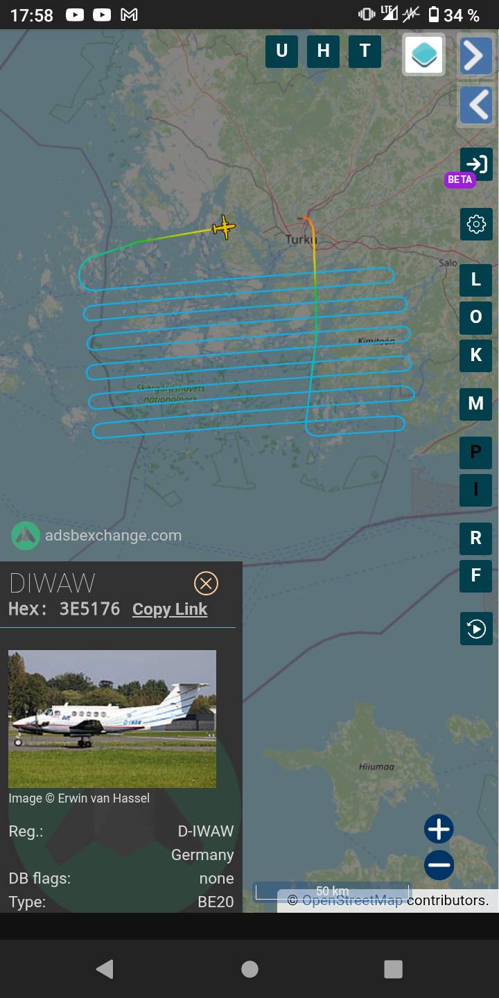 Parallelflug bei Turku