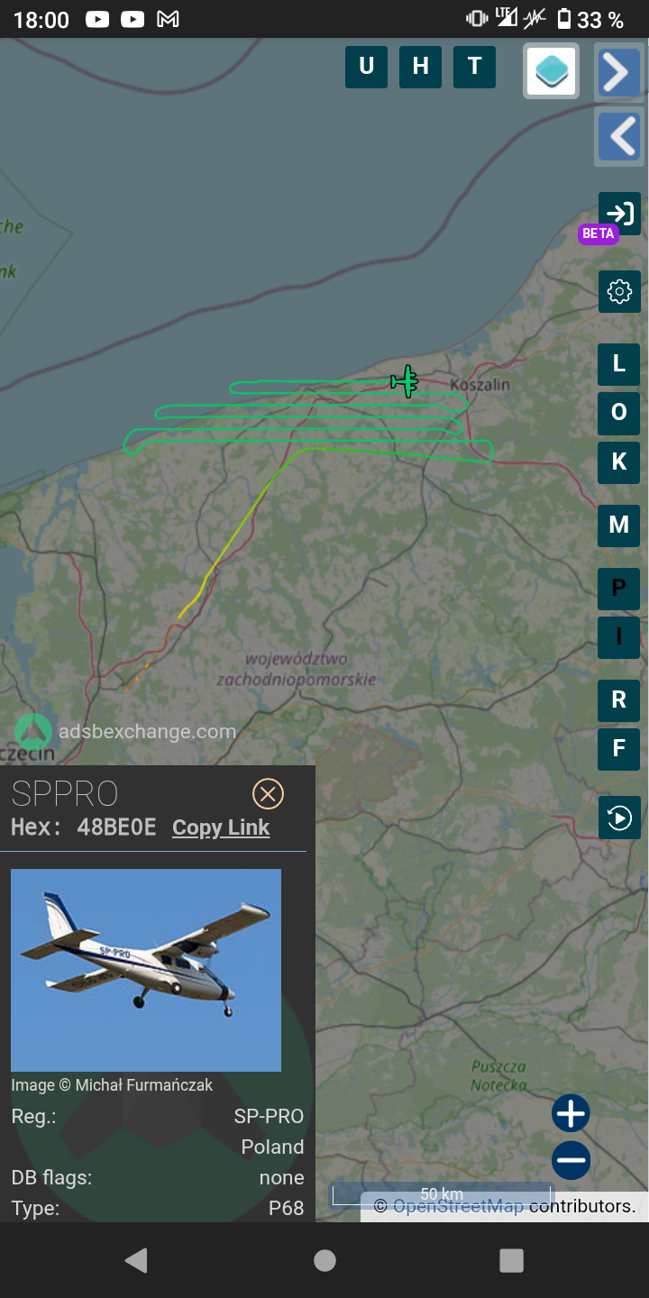 Parallelflug bei Koszalin