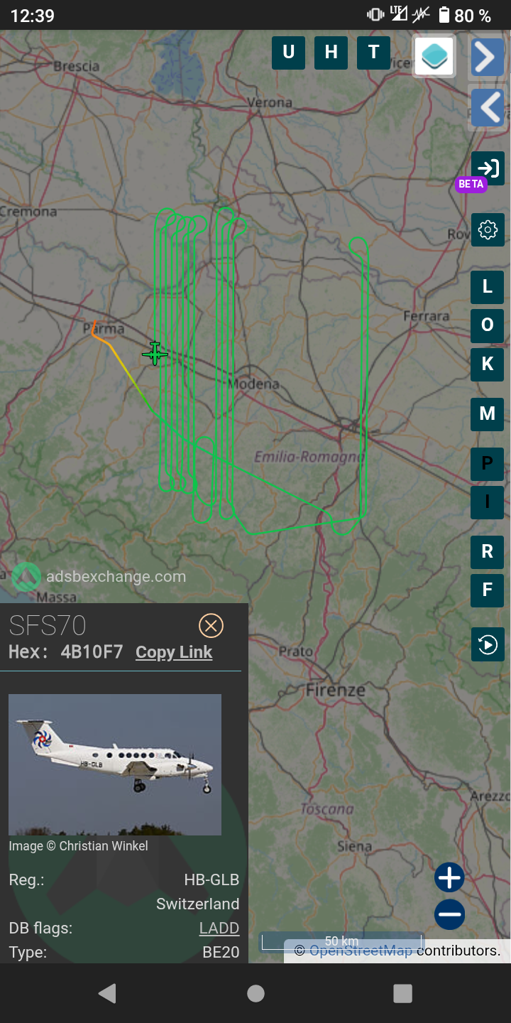 Parallelflug bei Modena